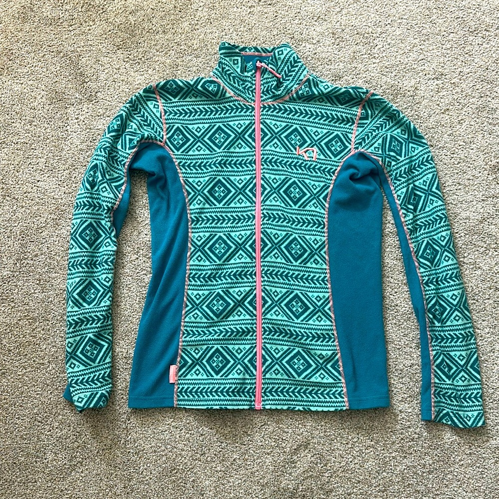 Kari Traa Flette Fleece Jacket in Teal - Picture 2 of 6